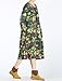 Minibee Women's Long Sleeve Dress Fashion Random Print Loose Tunics Tops with Pockets Style 8 Green