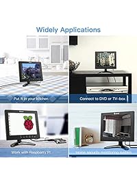 Eyoyo - Monitor portátil HDMI de 8 pulgadas con pantalla de TV pequeña, pantalla LCD IPS de 1024 x 768 con TV de cocina con TV HDMI VGA USB AV-BNC y altavoces integrados