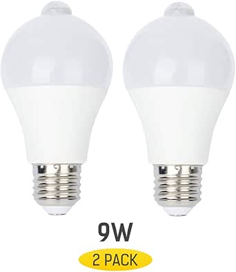 Motion Sensor Light Bulb 9W, E26 Smart Bulb Radar LED Motion Sensor