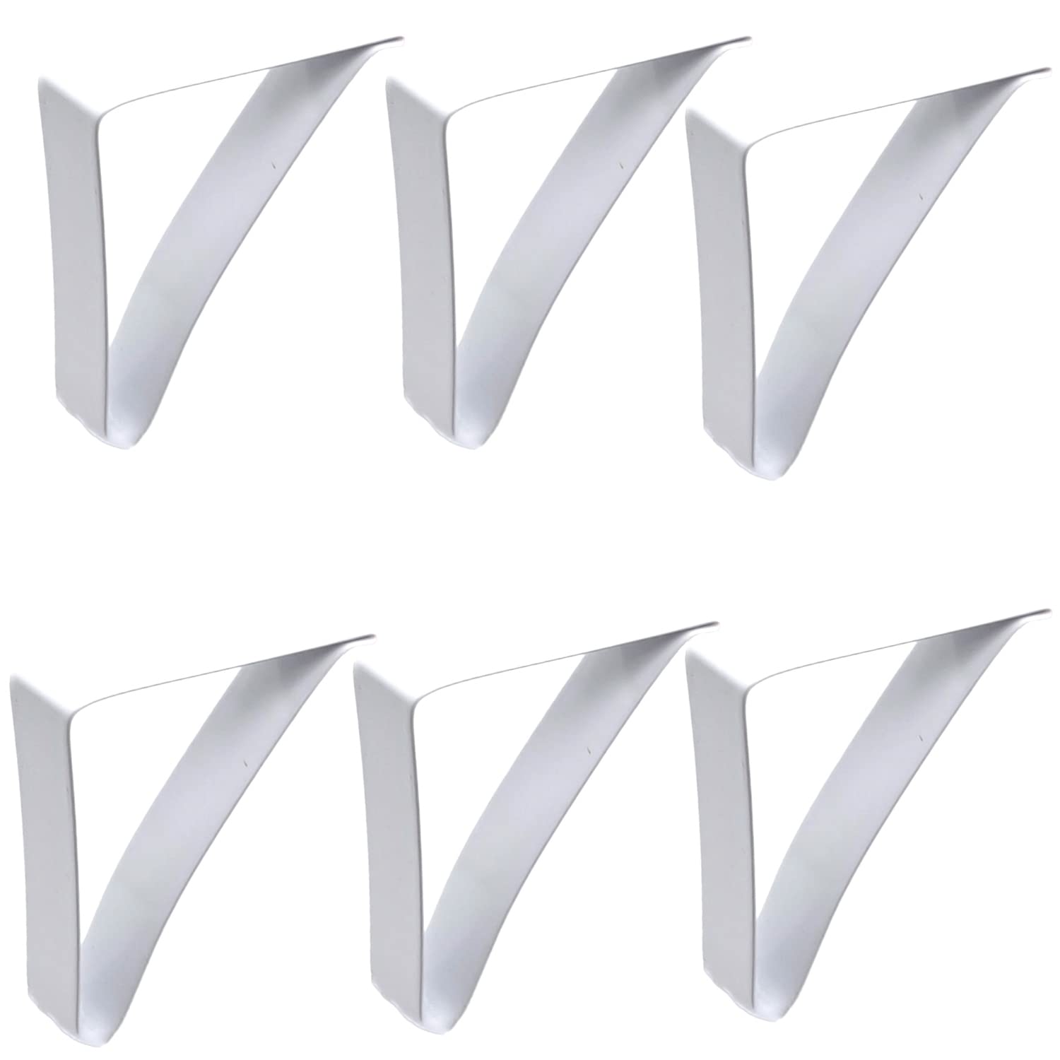 Elicola Picnic Tablecloth Clips, 6PCS Large Stainless Steel Outdoor Table Cloth Holder Table Cover Clips Clamps white