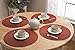 Benson Mills Victorian 15-Inch Round Placemats, Brick, Set of 4