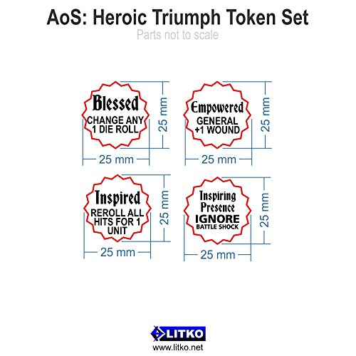 AoS: Heroic Triumph Token Set, Transparent Light Blue (4)