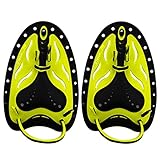 Global-store Professional Swim Training Paddles Hand Paddles Power Paddles Swimming Training Aid Large Flat Paddles for Men Women Children (Yellow, S)