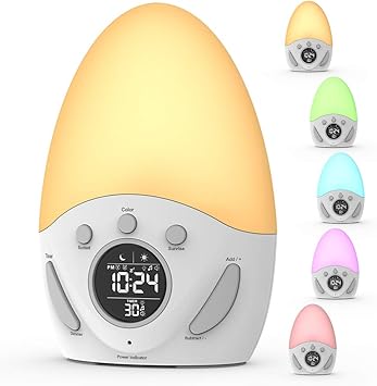 childrens night light alarm clock