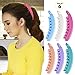 RC ROCHE ORNAMENT 6 Pcs Womens Premium Hair Plastic Banana Classic Clincher Strong Hold Ponytail Maker Girls Ladies Beauty Accessory Clasp Clip, Medium Pastel Multicolor