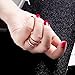 CRARINE Women Statement Promise Ring Pave Zirconia Fashion Knuckle Rings Eternity Ring Wedding Band Plated Rose Gold