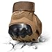 WTACTFUL Touch Screen Military Rubber Hard Knuckle Tactical Gloves Full Finger Airsoft Paintball Outdoor Army Gear Sports Cycling Motorcycle Riding Shooting Hunting Size Medium Brown