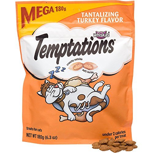 TEMPTATIONS CAT TREATS, TANTALIZING TURKEY FLAVOR, 6.3 OZ POUCH