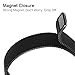 FARSIC Wrist Band for 42mm - Magnet Lock, No Buckle Needed, Soft, Smooth - Stainless Steel Link Bracelet Strap Replacement Wrist Band - Black