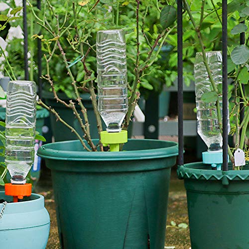 GAYISIC Self Watering Spikes Plant Devices Bottle Cap Watering Can Indoor Upgraded Automatic Plant Waterer 7PCS with Slow Release Irrigation Drip Control for Garden Flower Vegetables (7PCS)