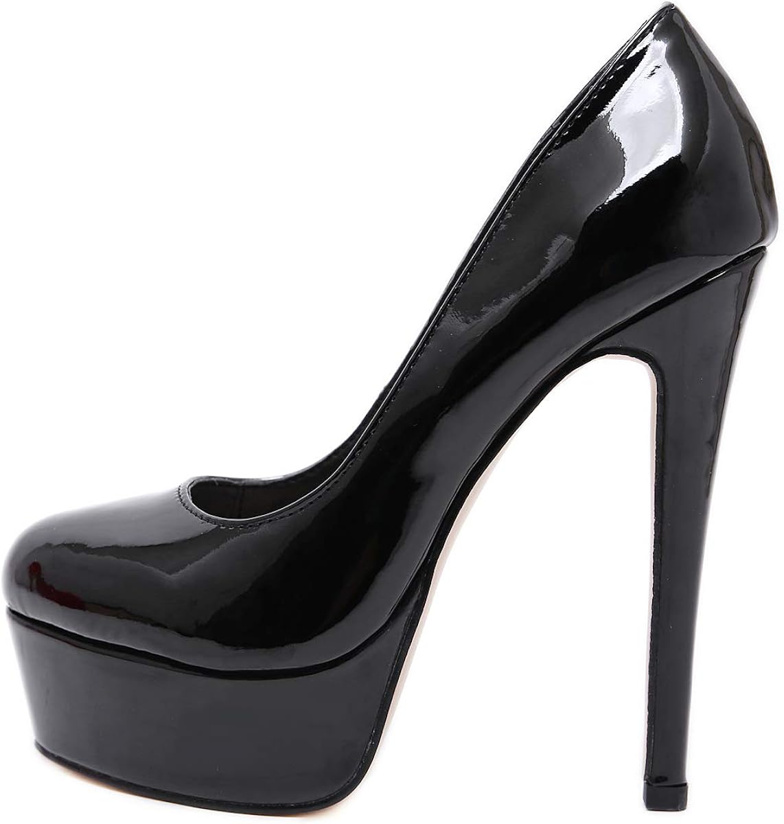 round toe platform heels