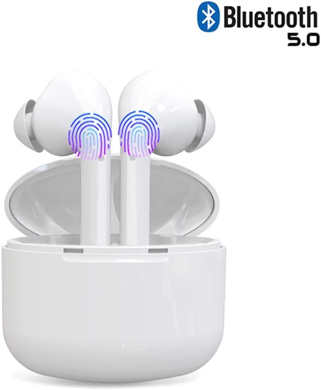 Wireless Headphones, Bluetoth 5.0 True Wireless Earbuds 30H Playtime Smart Touch Control, Deep Bass Stereo Sound Bluetooth Earphones Built-in Dual Mic for Sport Running Gym