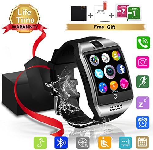 Bluetooth Smart Watch with Camera TouchScreen, Unlocked iPhone Smartwatch SIM Card Slot Watches, Waterproof Sports Smart Wrist Band Watch Compatible with Android Phones IOS Samsung for Kids Men Women