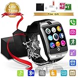 Smart Watch Bluetooth Smartwatch with Camera TouchScreen SIM Card Slot, Waterproof Phones Smart Wrist Watch Compatible with iPhone Android Samsung Huawei Sony for Kids Men Women (Silver Smart Watch)
