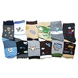 Angelina Boys Kids 12-Pack Assorted Designs Crew Socks
