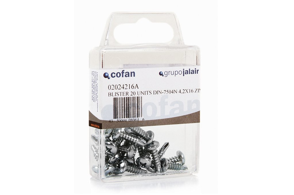 CoFan 02024850 A – Pack of 4 Cylindrical Head autotaladrantes