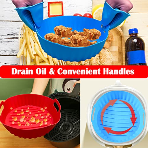 Sigowal 2Pack Silicone Air Fryer Liner 7.8 Inch Reusable Air Fryer