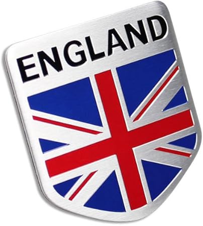 Amazon Generic車合金アルミengland英国旗シールドエンブレムデカールバッジステッカー エンブレム 車 バイク