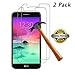 [2-Pack] SKTGSLAMY for LG K30 Tempered Glass Screen Protector, LG K10 2018 Tempered Glass Screen Protector, Anti-Scratch, Anti-Fingerprint, Bubble Free, Lifetime Replacement Warranty (Clear)