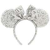 Disney Minnie Mouse Ear Headband - Silver Sequins