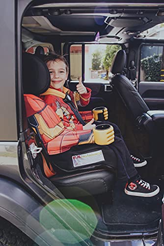 KidsEmbrace Marvel Iron Man 2-in-1 Forward-Facing Car Seat Latch | 5-Point Harness 26.5-65lbs converts to Belt-Positioning Booster 40-100lbs | Adjustable