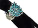 Alilang Womens Antique Golden Tone Peacock Bracelet Bangle With Turquoise Blue Gems