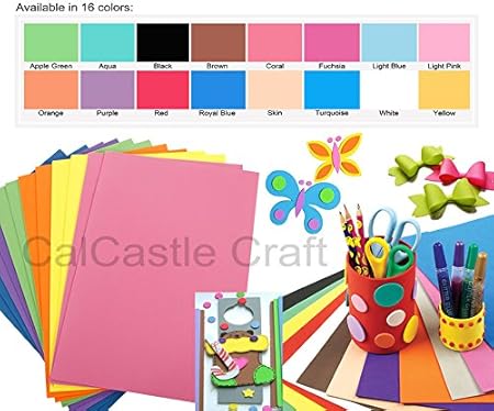 Amazon Com Craft Foam Sheet Eva Foam Foamie Foamy 12 X 18 Extra Large Aqua Pack Of 10 Sheets Available In 16 Colors Everything Else