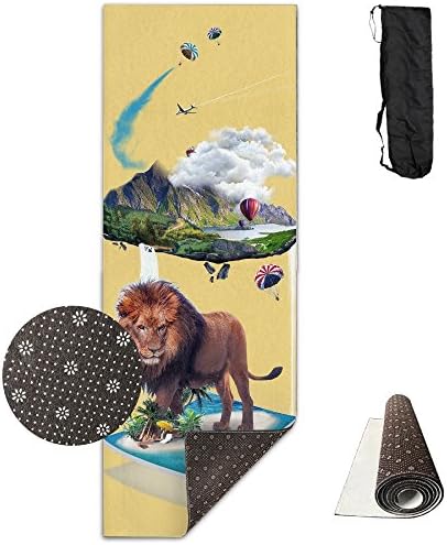 Non Slip Yoga Mat Creative Suspension Premium Printed 24 X 71 Inches Great For Exercise Pilates Gymnastics Carrying Strap