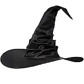 Ankelesz Halloween Witch Hat for Women Big Ruffled Hat, Party Masquerade Hat, Cosplay Costume Accessories
