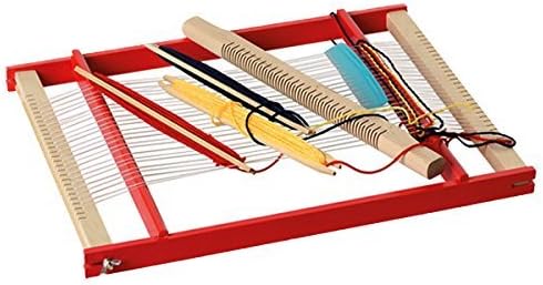 Beluga 10018 Weaving Frame Wooden Weaving Width 30 cm Natural / Red by beluga Spielwaren
