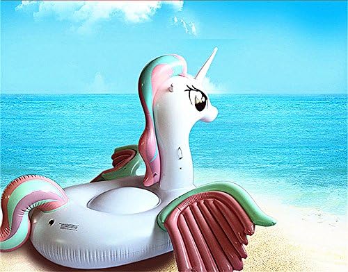 SZSH 2017 latest version Giant Inflatable Unicorn Pool Float Swim，Giant size: 108inch×55inch×82.6inch( fully inflated