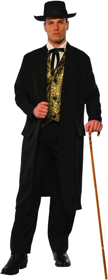 Pizazz Men's Western Hustler Bar Gambler Swindler Outlaw Costume 2XL 48-50