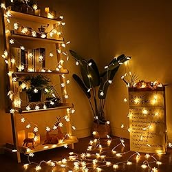 Christmas Snowflake String Lights, 49 ft 100 LED