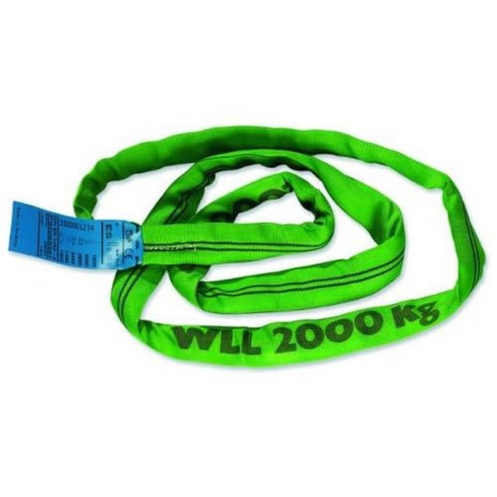 Braun 20051RS Recovery Strap Loop 2000 kg Load 5 Meter Length Continuous with Polyester Core Green