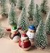 Juvale 12 Pack Mini Christmas Trees for Tabletop, Xmas Holiday Home Indoor Decorations, 4.25 x 2 inches