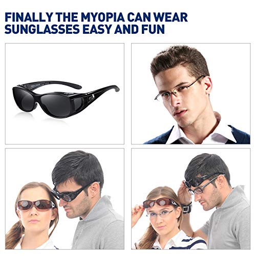 Duco Unisex Wraparound Fitover Glasses Polarized Wear Over Sunglasses