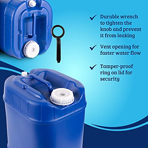 5Gallon Stackable Water Containers (40 Gallon) Emergency Water Storage