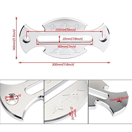 AUXMART Hawse Fairlead for Synthetic Winch Rope Cable Lead Guide Jeep Wrangler JK 2007-2017
