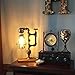 Pipe Desk Lamp,Vintage Kettle Style Table light Industrial Iron Pipe Desk Table Lamp Night Light (Square base)