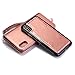 Valentoria Premium Vintage Leather Wallet Case Magnetic Detachable Slim Back Cover Card Holder Slot Wrist Strap (Gold)