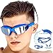 GAOGE Swimming Goggles No Leaking Anti Fog UV Protection Clear Triathlon Swim Goggles with Free Nose Clip, Ear Plugs Protection Case for Adult Men Women Youth Kids Child, Blue