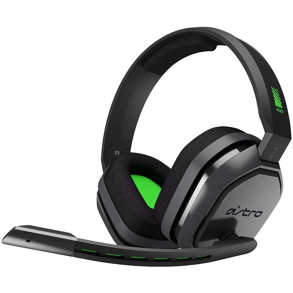 ASTRO Gaming A10 Wired Gaming Headset, Lightweight and Damage Resistant, ASTRO Audio, 3.5 mm Audio Jack, for Xbox Series X|S| One, PS5, PS4, Nintendo Switch, PC, Mac- Black/Green