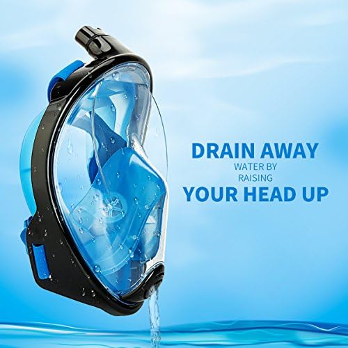 SeeWorld Snorkel Mask, Full Face Snorkel Mask for Adults and Kids, 180 Degree Panoramic View, Anti-Fog, Anti-Leak with GoPro Mount