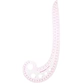 HARFINGTON Styling Sewing French Curve Ruler, 30x10.5cm Dress Makers Clear | Sewing Tailors Pattern Making Ruler, for Fashion Design and Guides, for Fabric