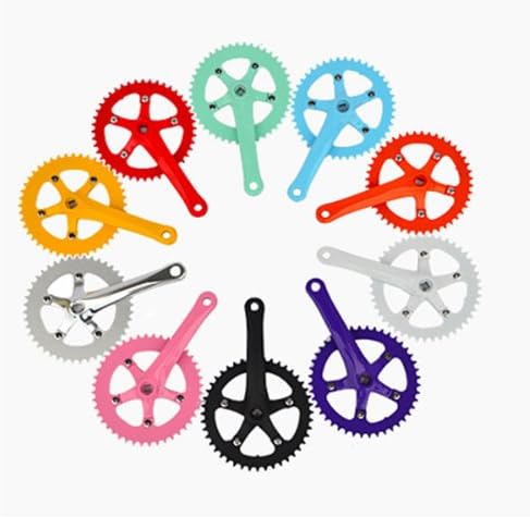 Ricco shop Inbike Fixed Gear Bike 44T High Strength Steel Crankset Color Red