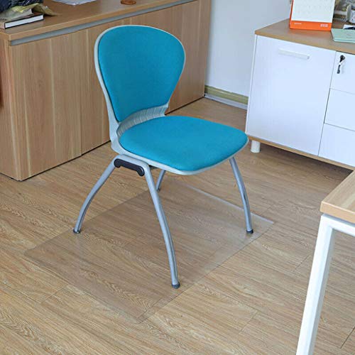 image for Fine Office Desk Chair Mat,with Lip for Hard Floors, Crystal Clear Har