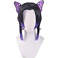 SUNXXCOS High Temperature Fiber Men and women For male Party Halloween Kimetsu no Yaiba short cosplay wigs synthetic (Kochou Shinobu)