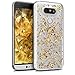 kwmobile Case for LG G5 / G5 SE - Clear TPU Soft Phone Cover - Flakes Design, Gold/Transparent