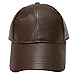 City Hunter Lc100 Plain Leather Cap (10 Colors) (Brown)