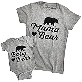 Matching Mama Bear and Baby Bear Tee Shirt and Baby Romper By Southern Designs